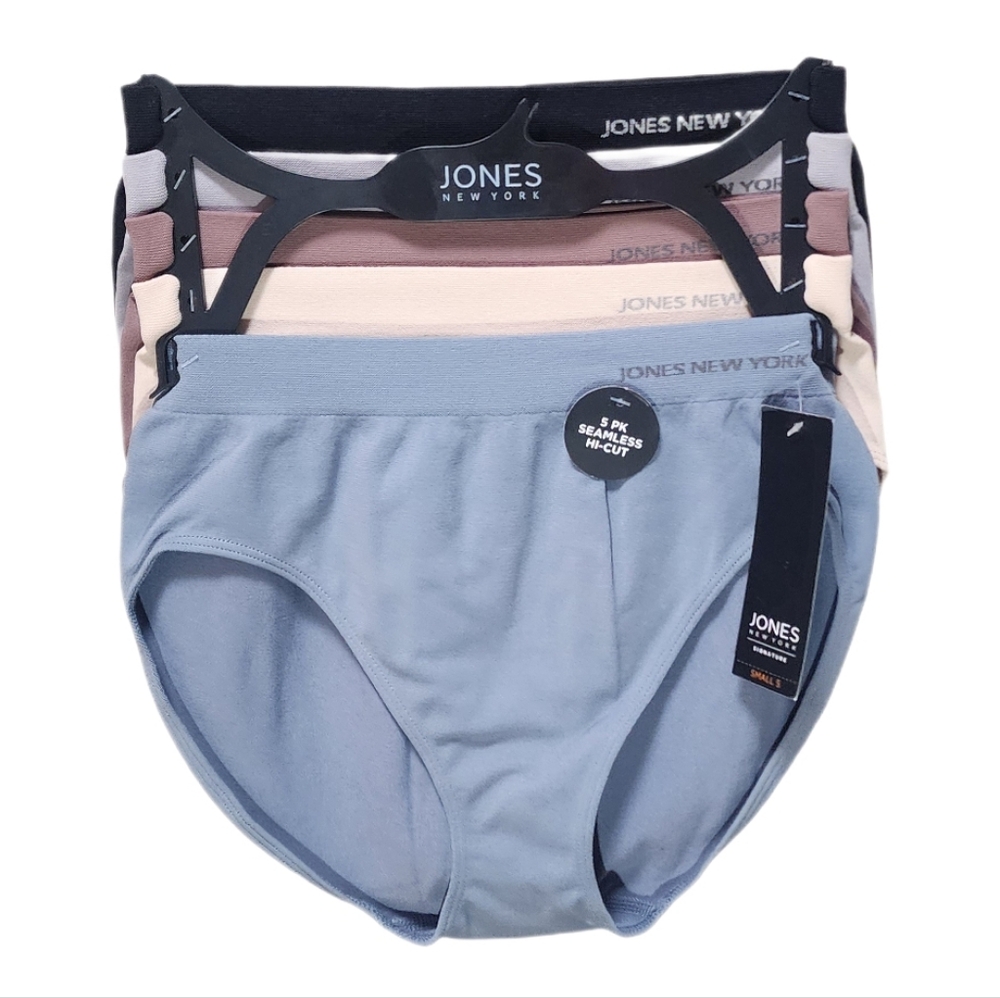 Jones New York Panties 5-Pack Seamless Hi-Cut Women’s Underwear Size S